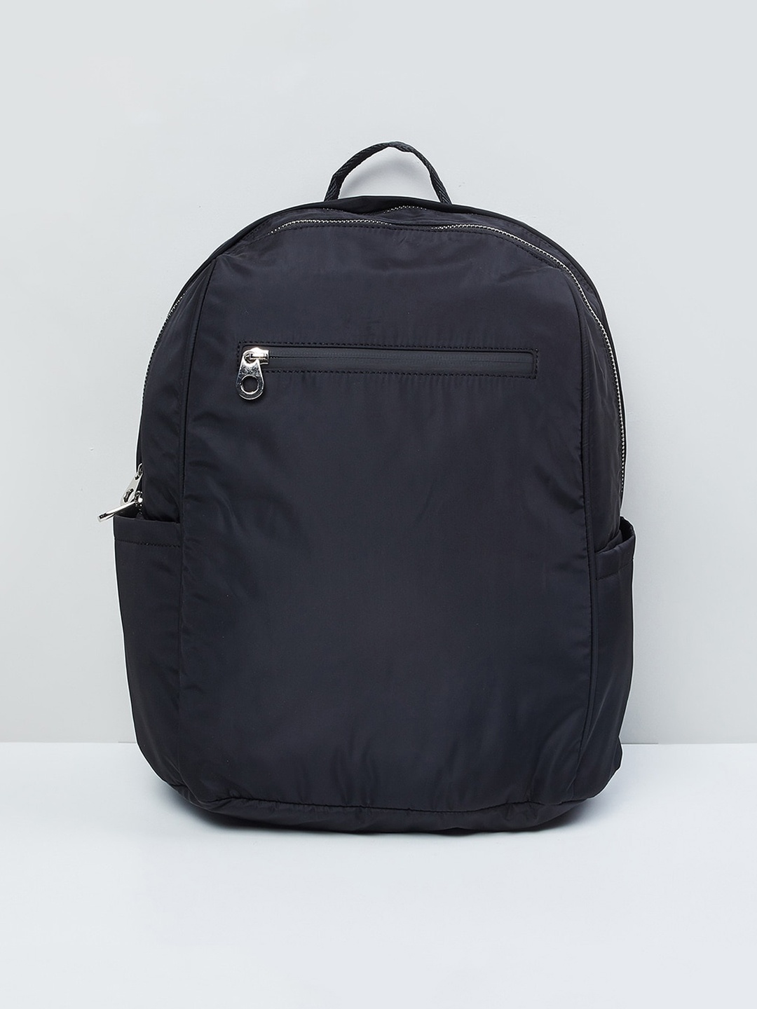 

max Women Solid Zip-Closure Backpack, Black