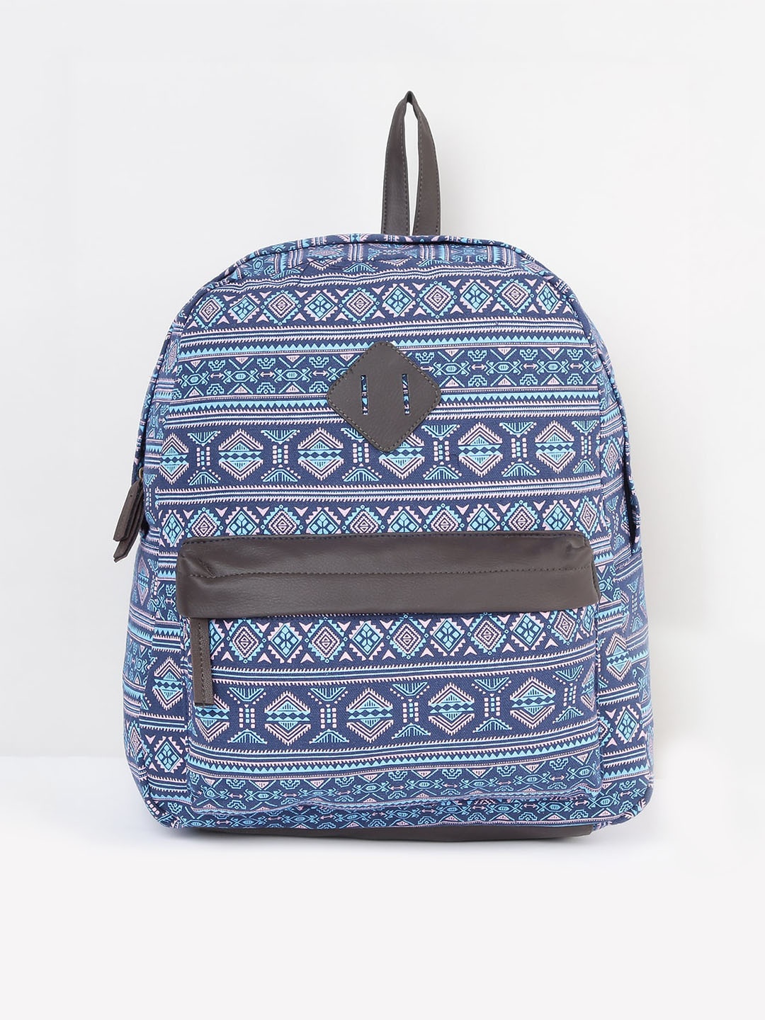 

max Women Printed Zip Closure Backpack, Blue