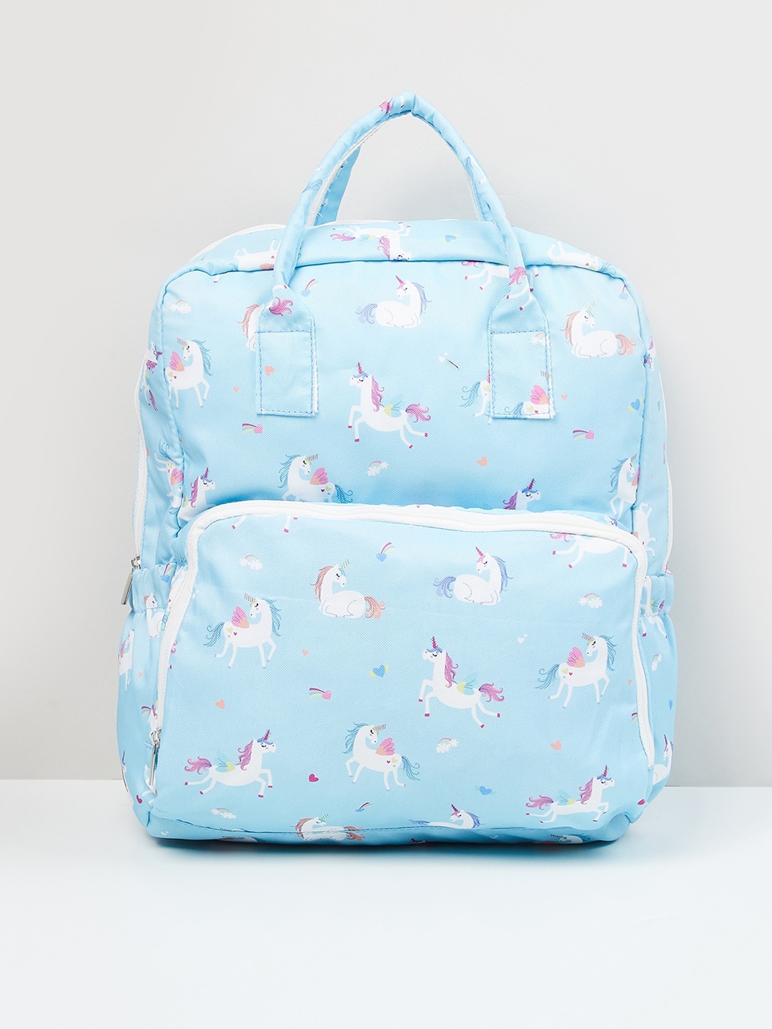 

max Women Blue & White Graphic Printed Backpack