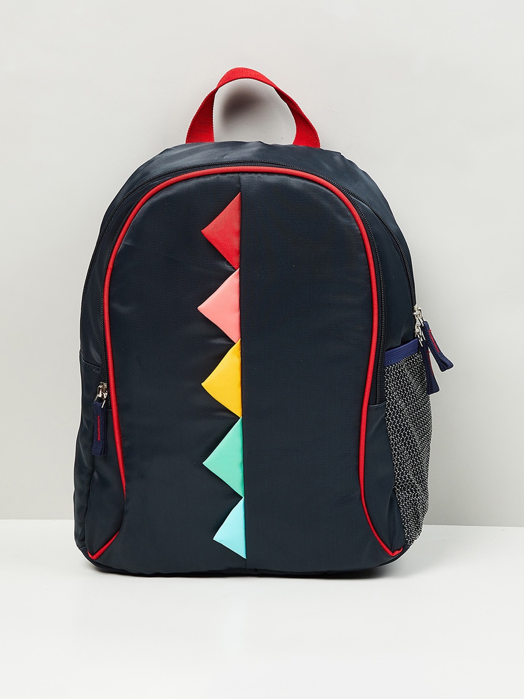 

max Boys Navy Blue Solid Backpack