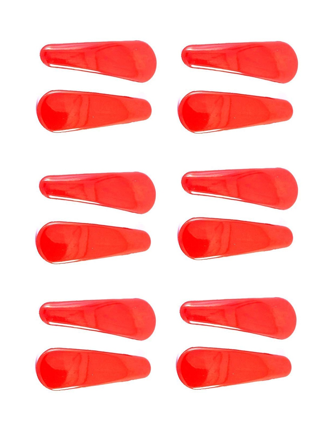 

CHANDERKASH Women Set of 6 Tic Tac Hair Clip, Red