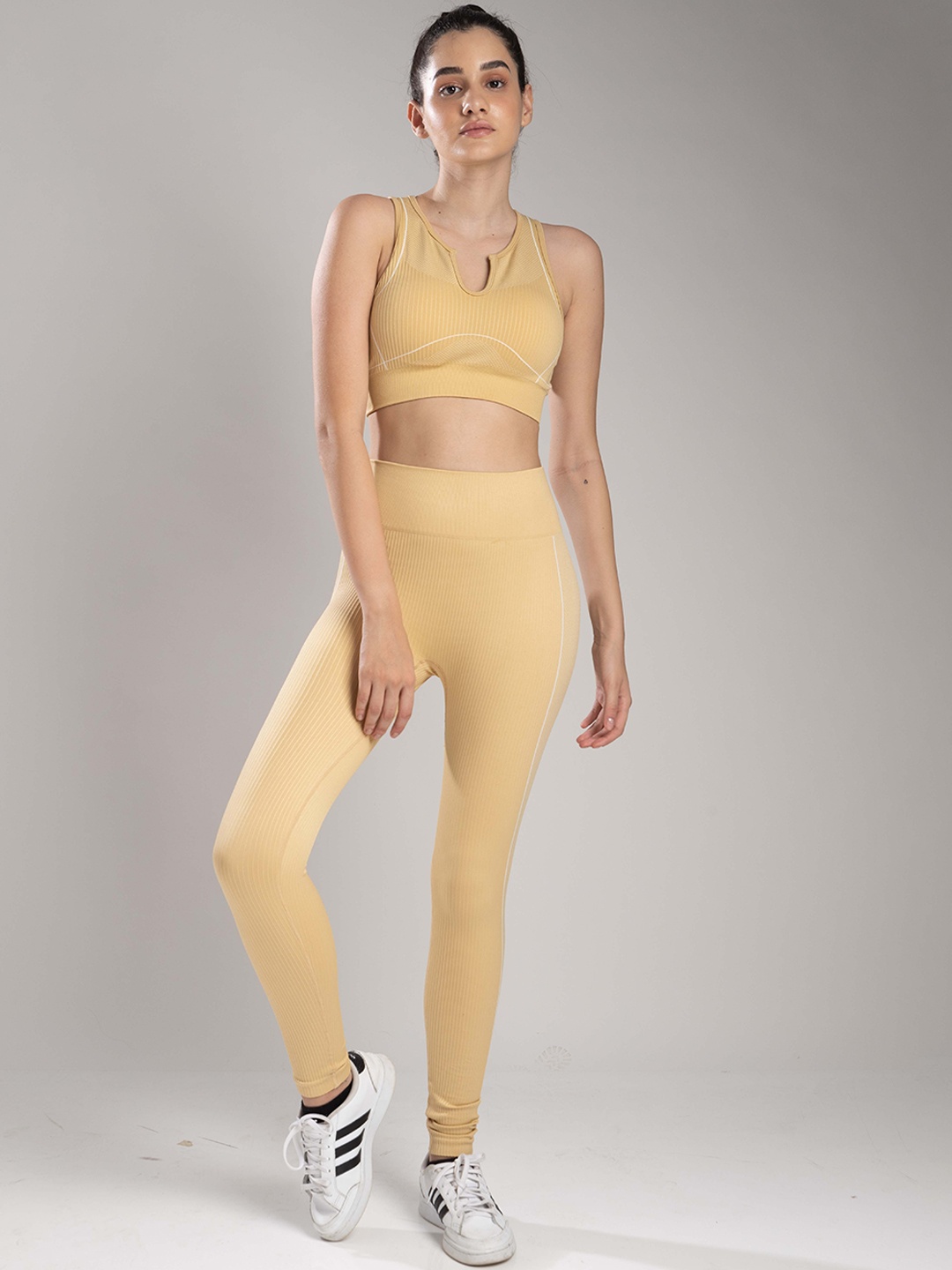 

SKNZ WomenNude Solid Slim Fit Ankle-Length Antimicrobial Tights, Nude