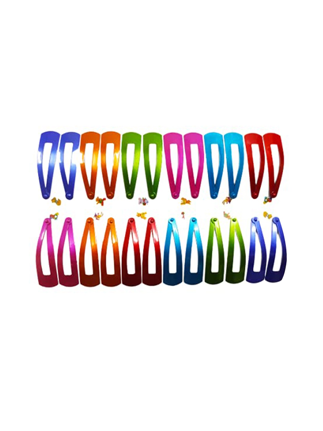 CHRONEX Pack of 12 Big Sizes Multi Metal Hair Clips / Tic Tac Clips