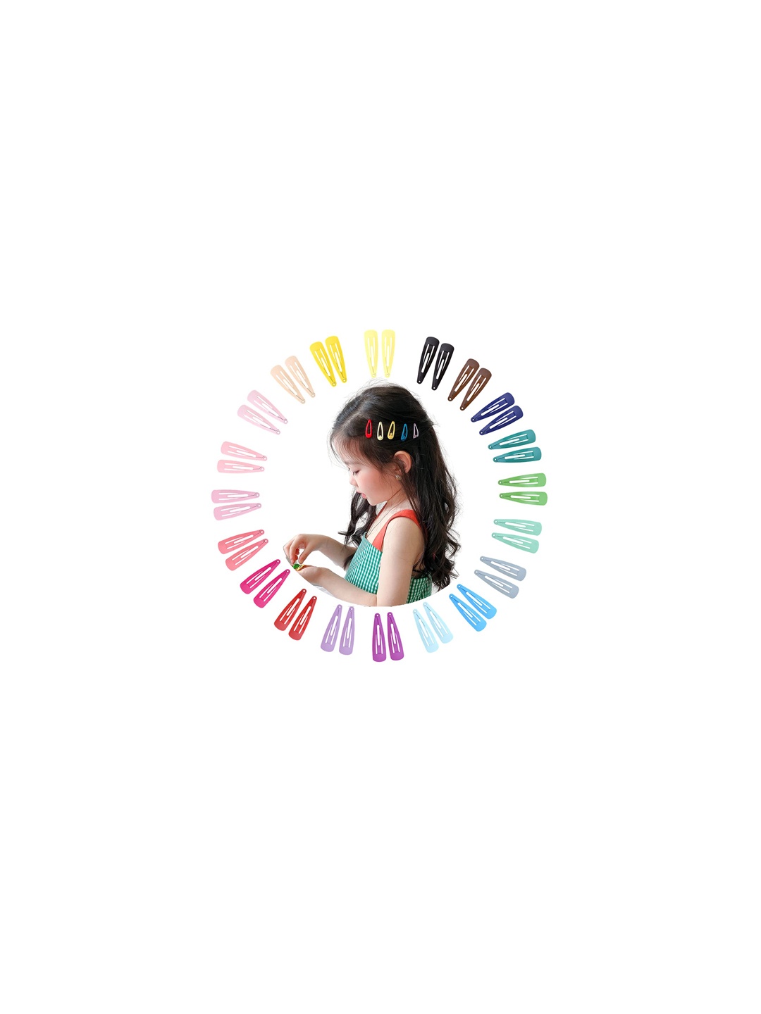 

CHRONEX Women Multicoloured Pack Of 12 Tic Tac Hair Clip, Multi
