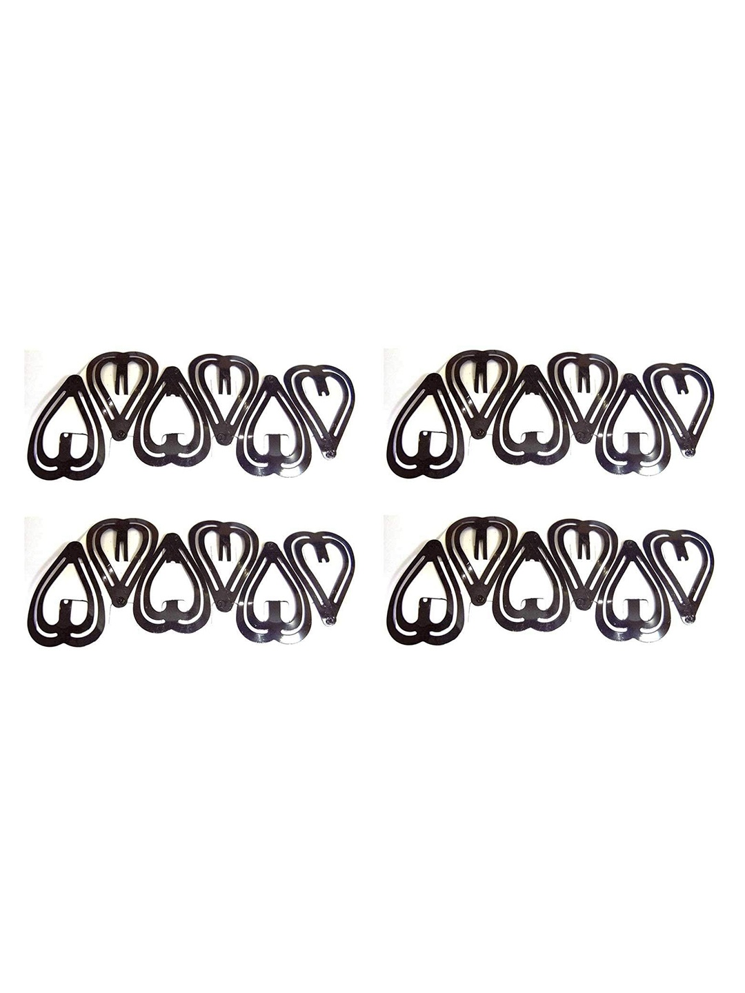 

CHRONEX Set of 24 Heart Tic Tac Clips, Black