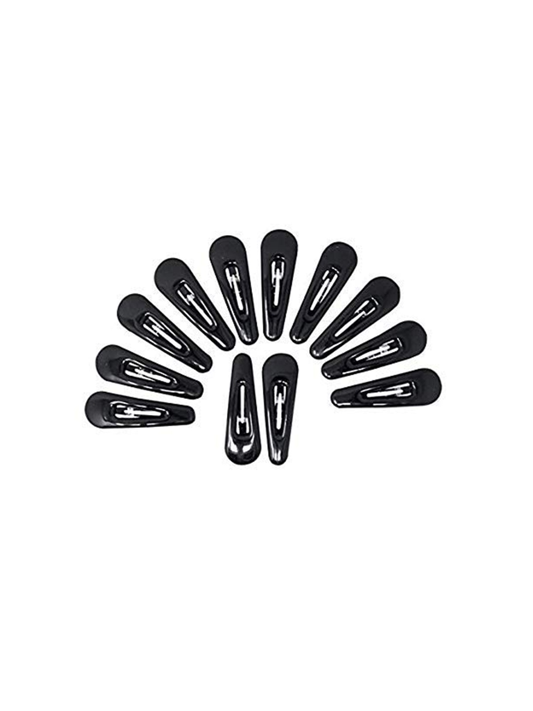 

CHRONEX Pack of 6 Pairs Black Solid Tic Tac Hair Clips