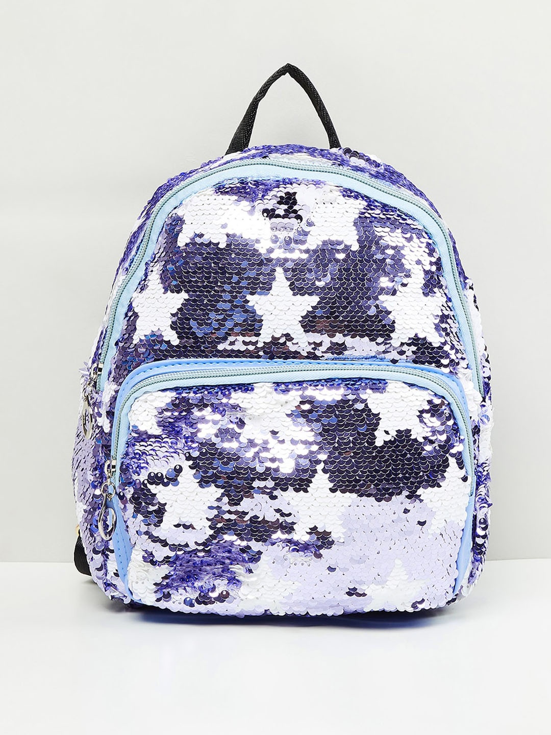 

max Girls Blue & White Graphic Backpack