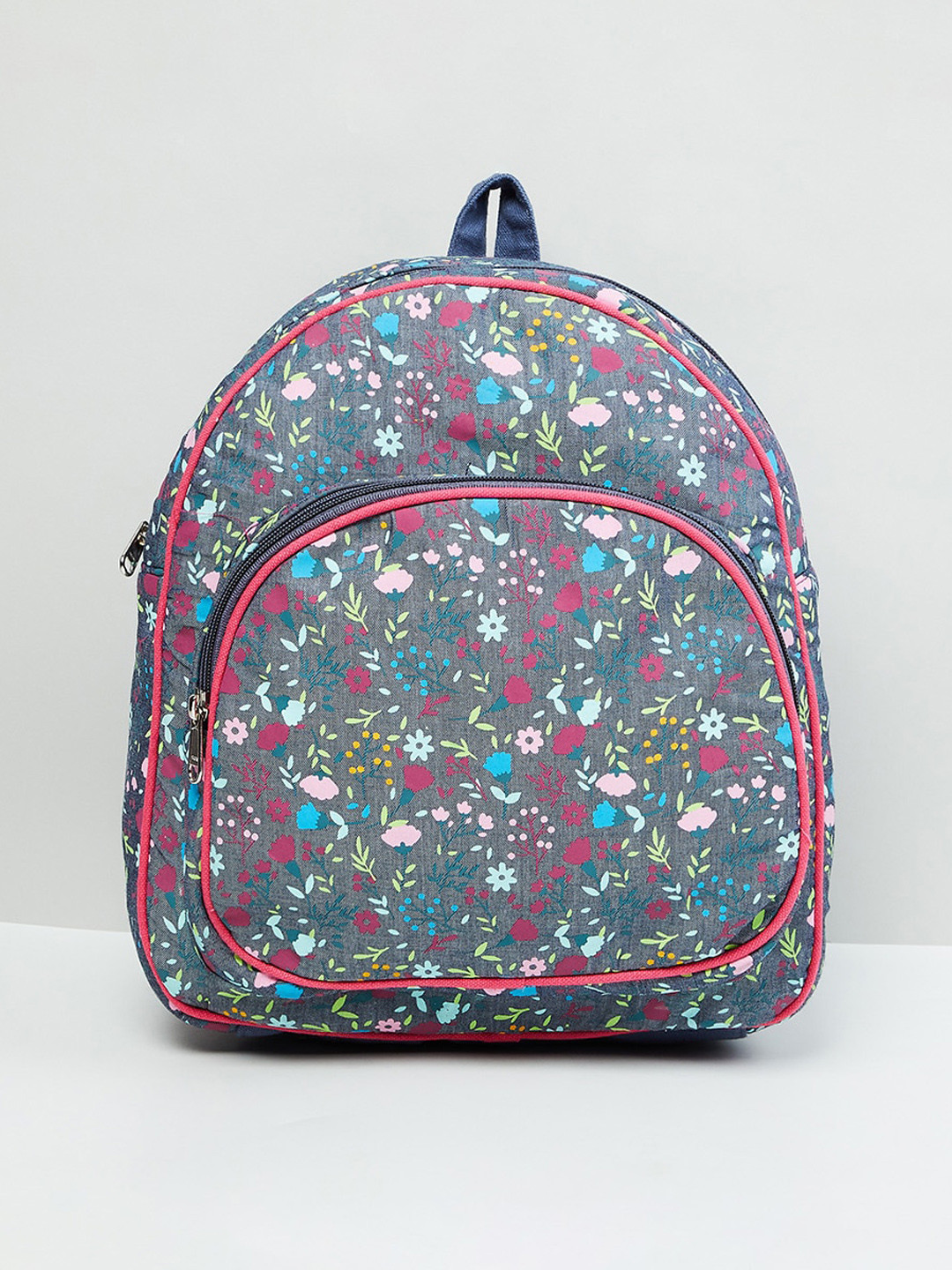

max Girls Printed Zip-Closure Backpack, Grey