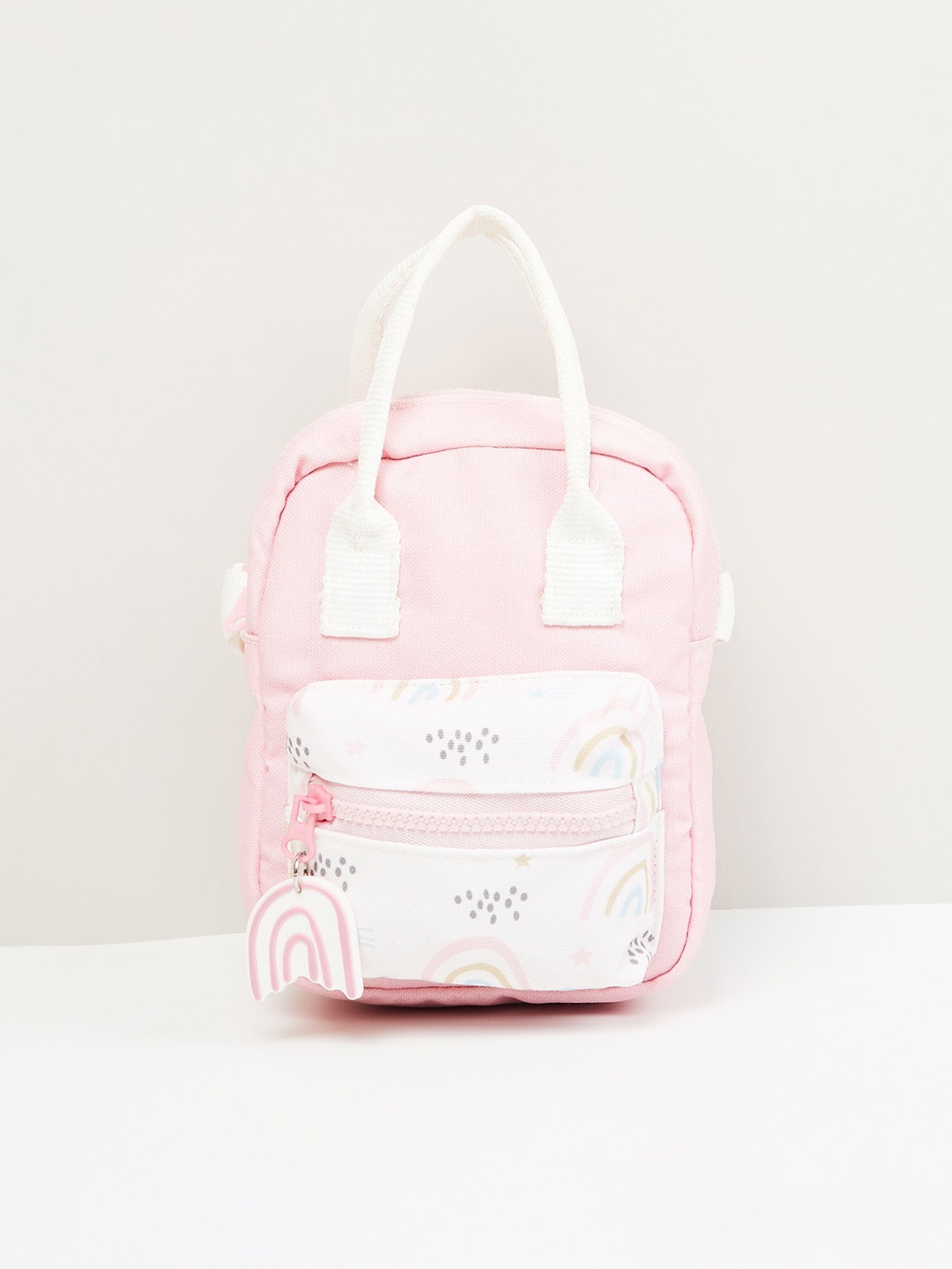 

max Girls Pink & White Graphic Backpack