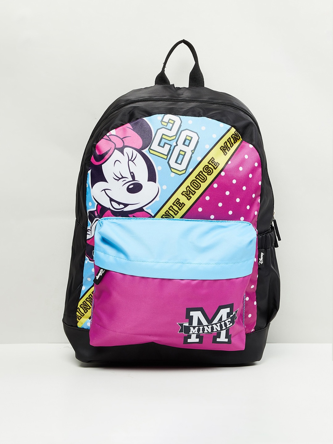 

max Girls Minnie Mouse Printed Zip Closure Backpack, Black