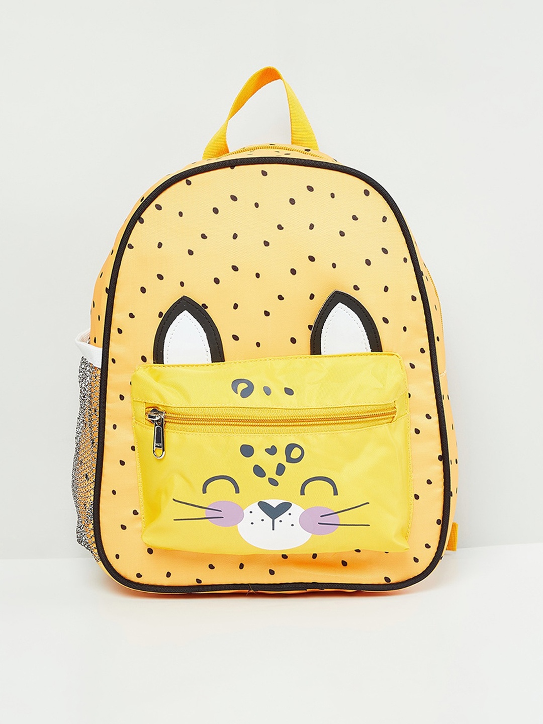 

max Girls Yellow & Black Graphic Backpack