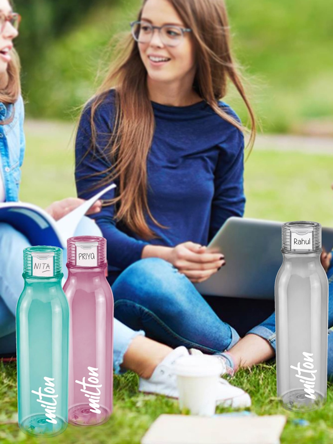 

Milton Burgundy Set of 3 BPA Free Name Tag 1000 Water Bottle 958 ml