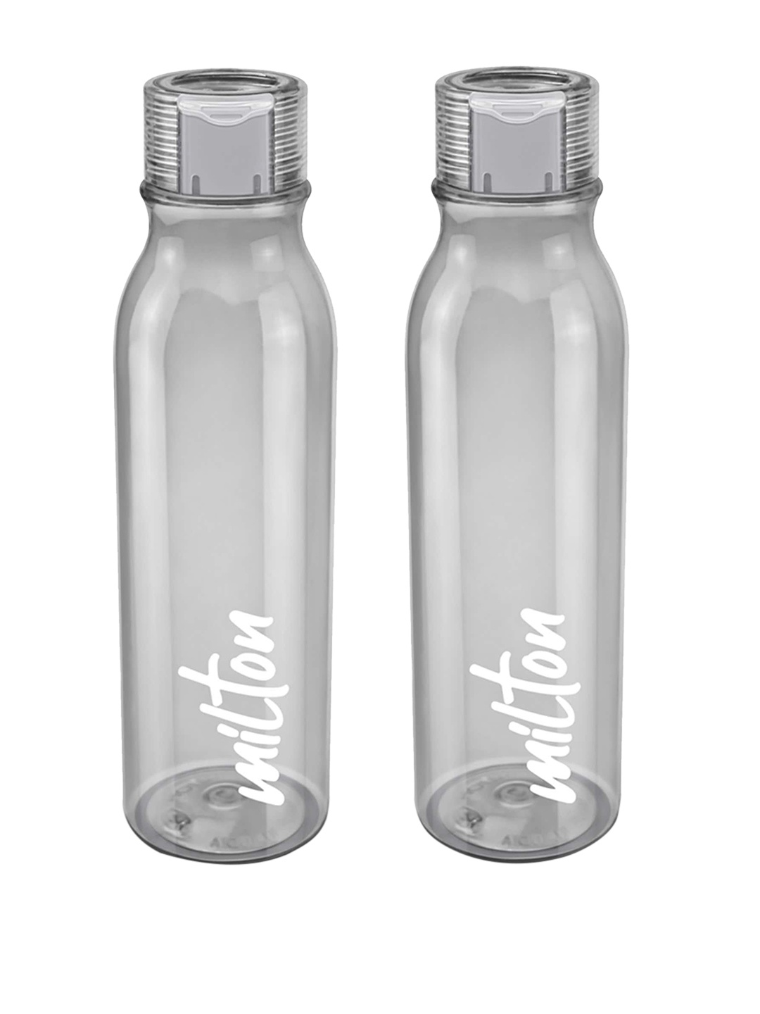 

Milton Set Of 2 Name Tag Pet BPA Free Leak Proof Water Bottles 1 Litre, Grey