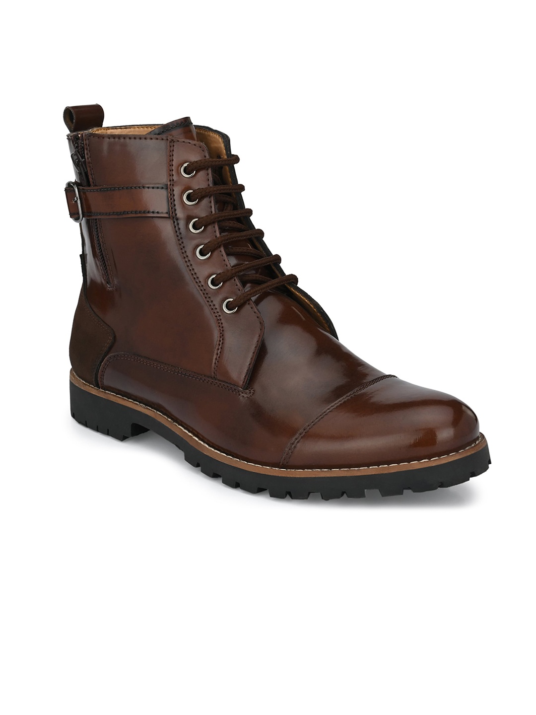 

KLEAT Men Brown Solid Regular Boots