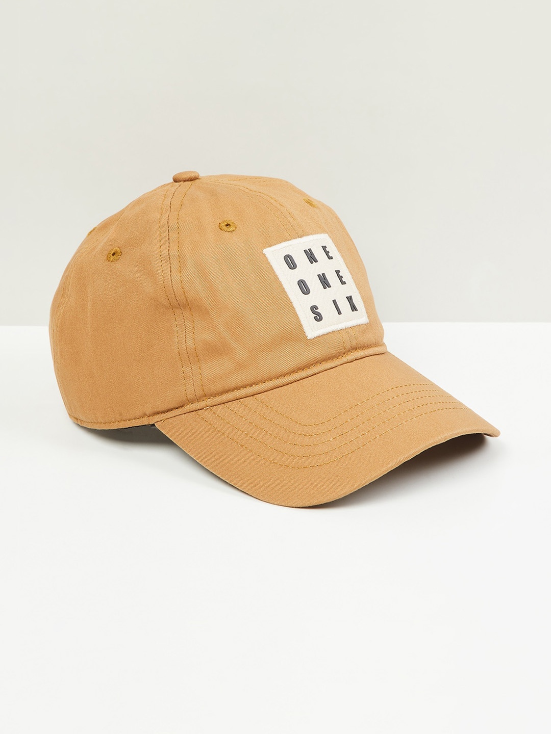 

max Men Typographic Embroidered Cap, Brown