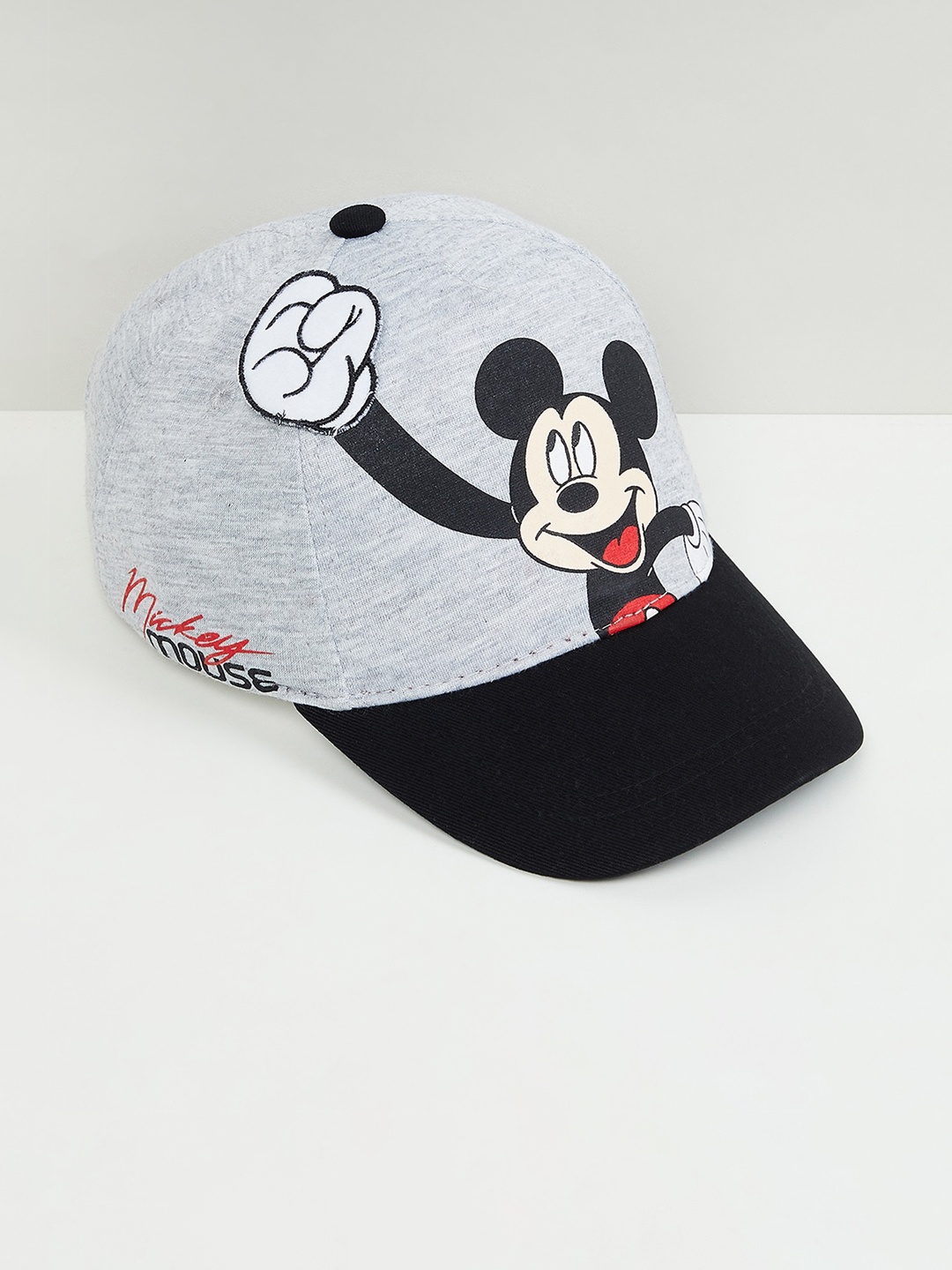 

max Boys Mickey Mouse Printed Cap, Grey