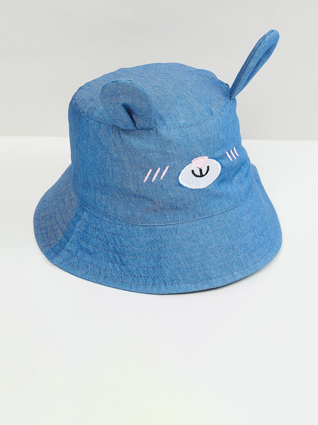 

max Girls Printed Bucket Cap With 3-D Applique Detail, Blue