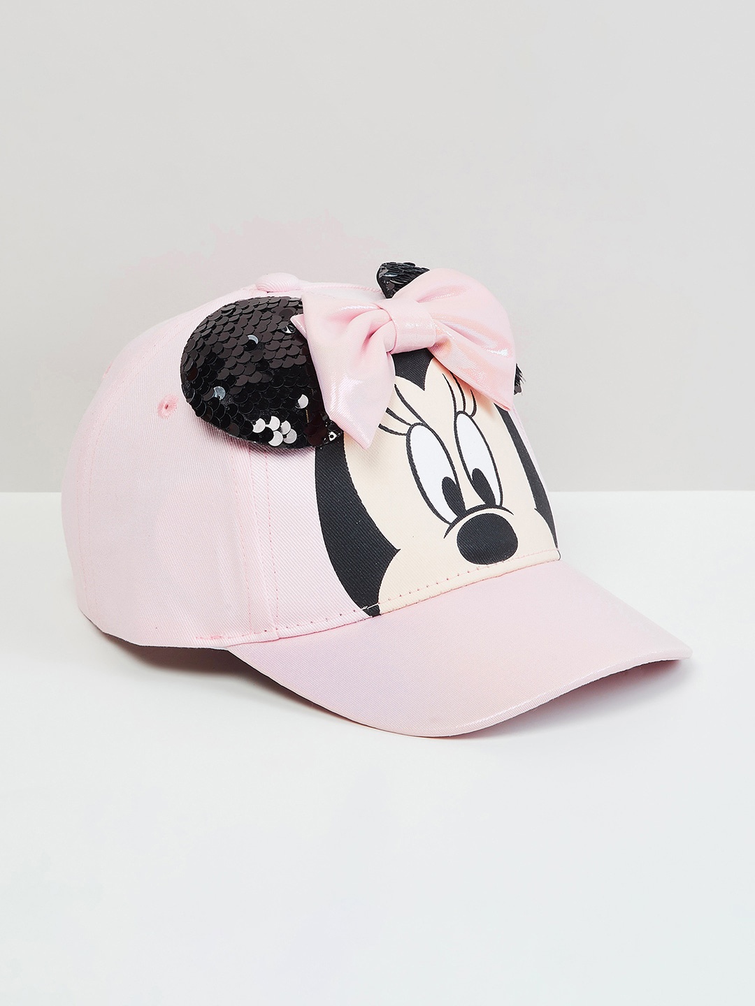 

max Girls Minnie Mouse Embellished Cap, Pink