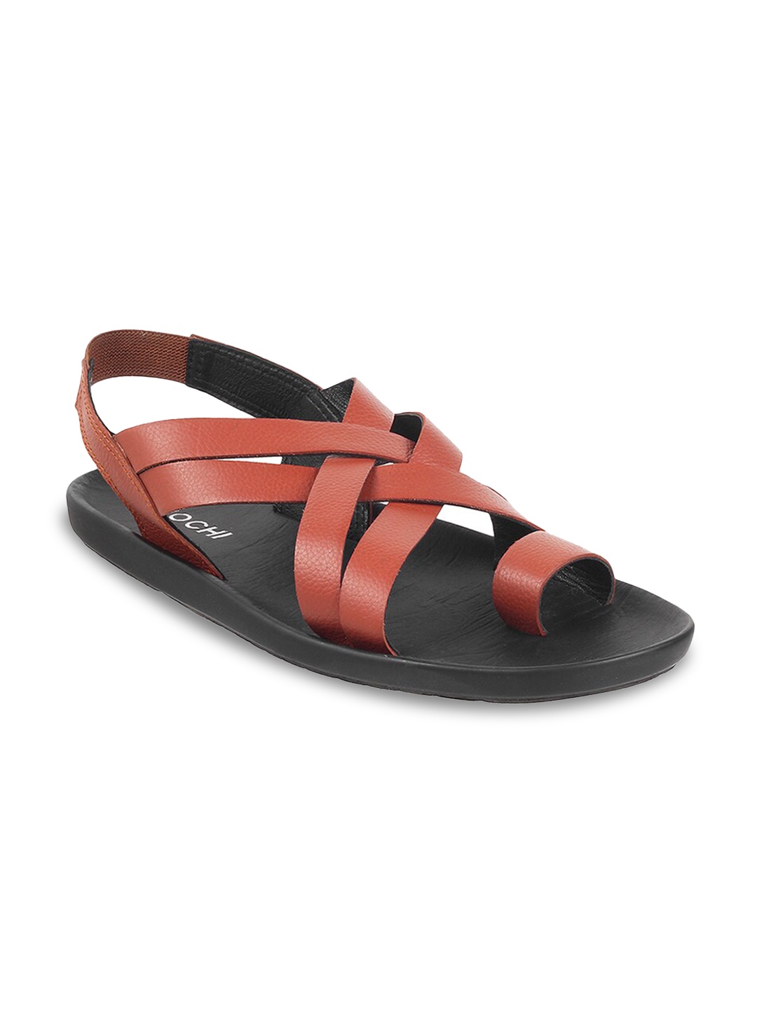 

Mochi Men Leather Comfort Sandals, Red