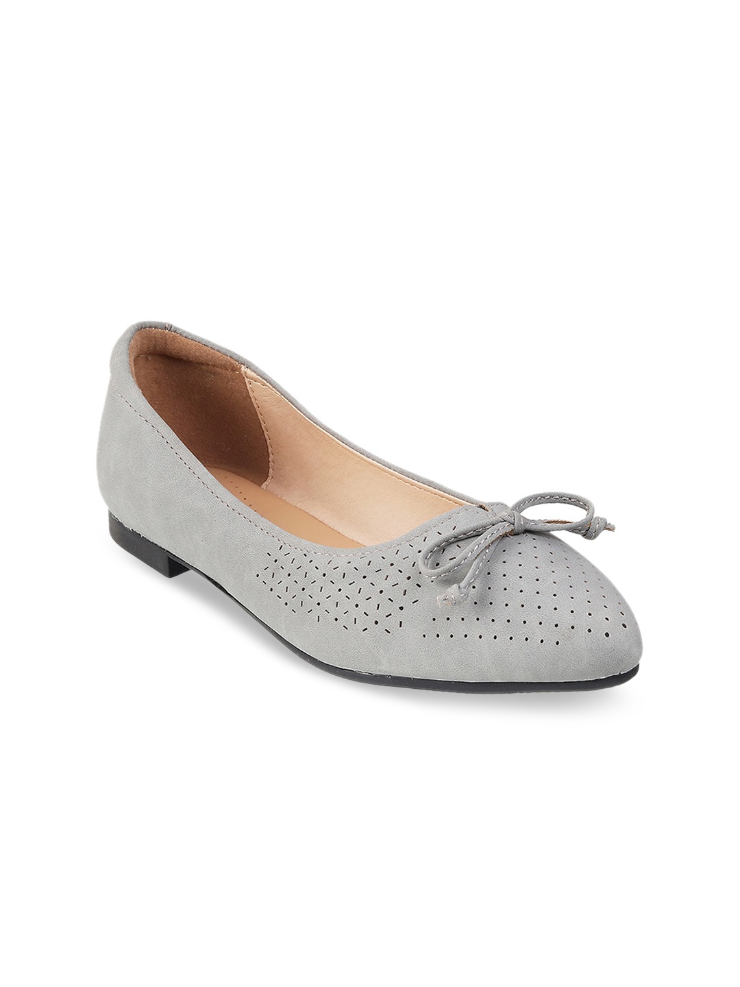 

Metro Women Textured Ballerinas with Laser Cuts Flats, Blue