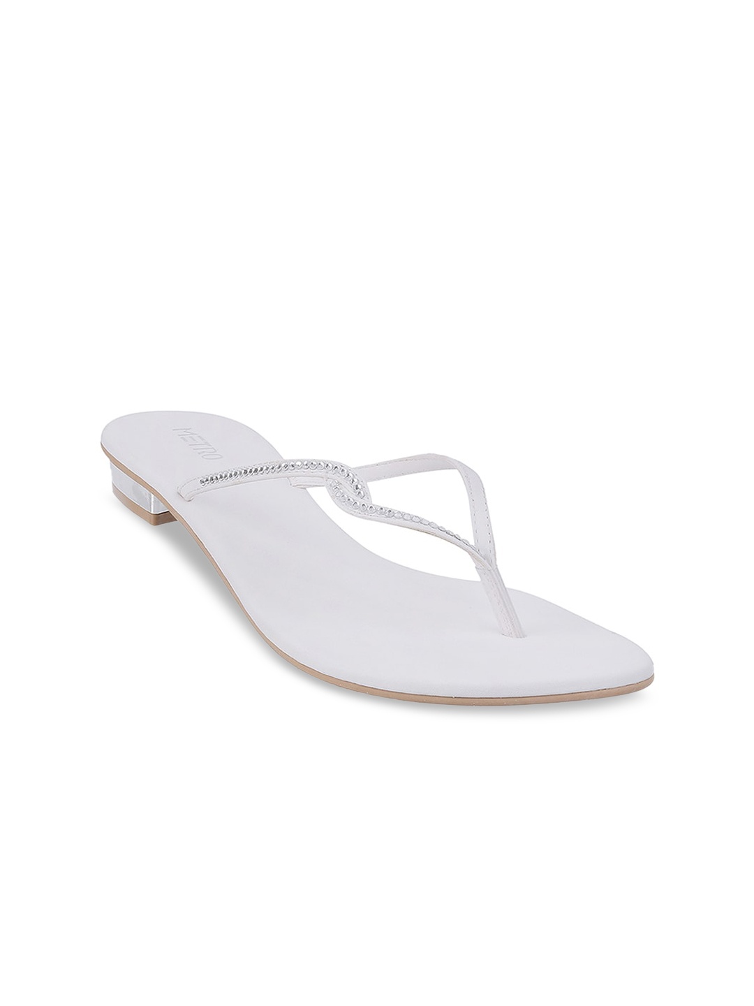 

Metro Women White Open Toe Flats