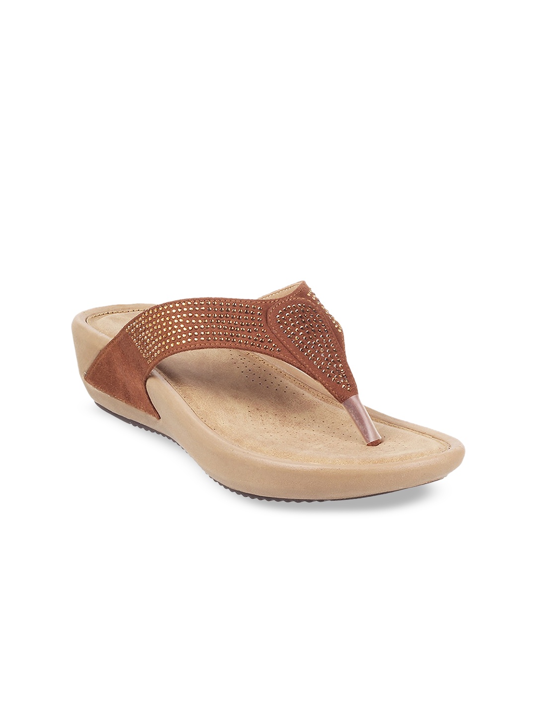 

Mochi Gold-Toned Embellished Wedge Sandals with Laser Cuts