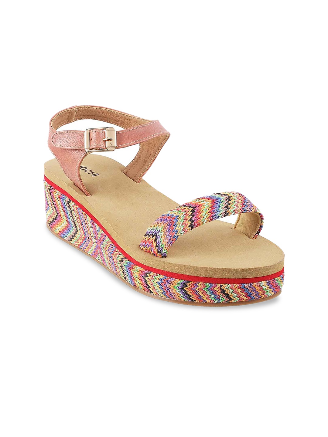 

Mochi Beige Textured Wedges