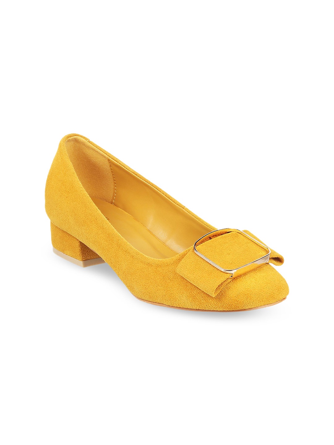 

Mochi Yellow Party Block Pumps with Bows