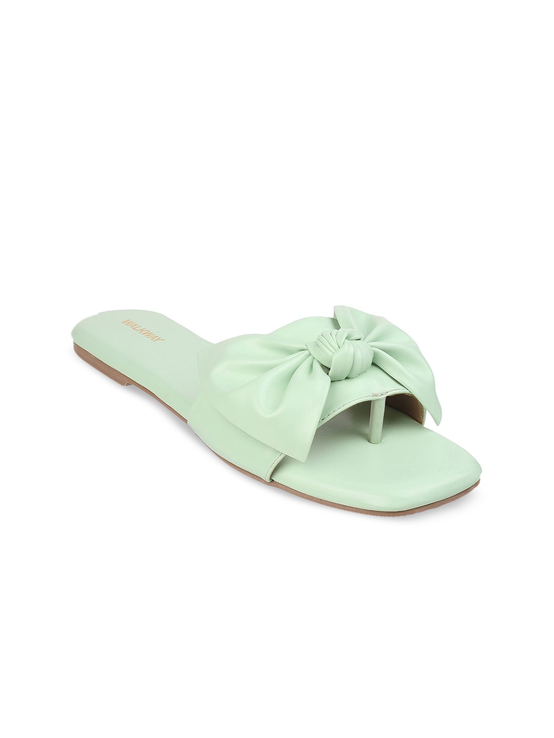 

WALKWAY by Metro Women Open Toe Flats with Bows, Green