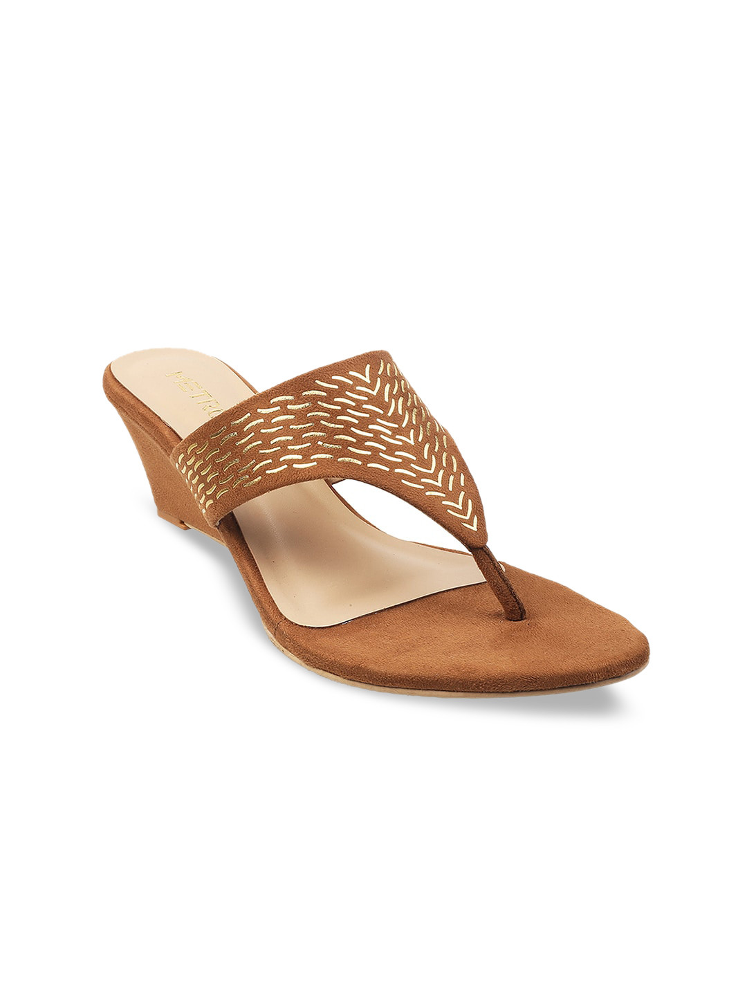 

Metro Women Printed Wedge Sandals, Tan