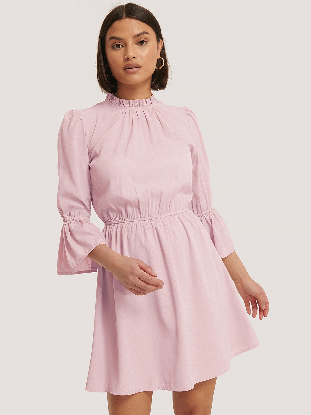 

NA-KD Pink Solid A-Line Mini Dress