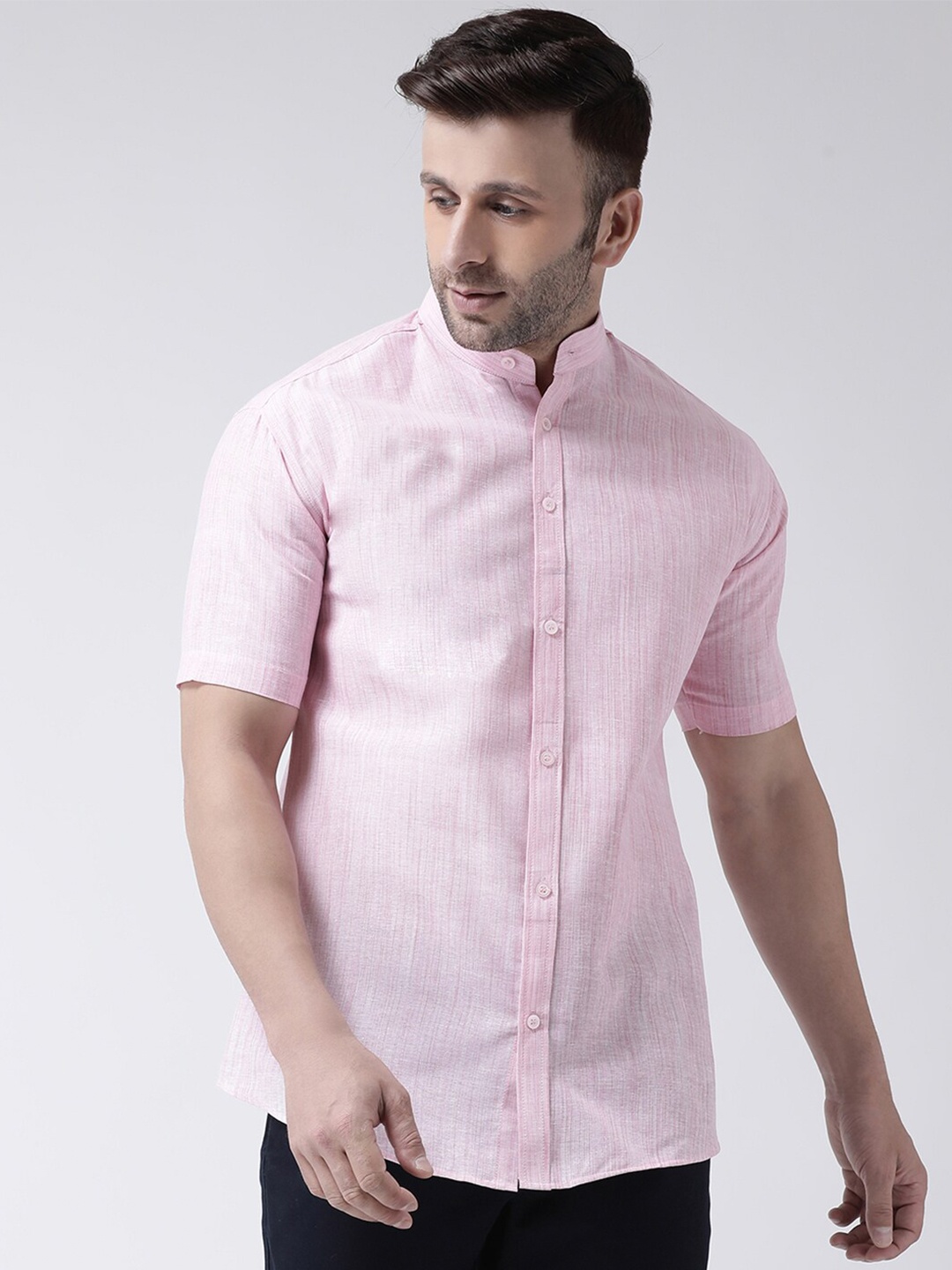 

RIAG Men Pink Textured Casual Shirt