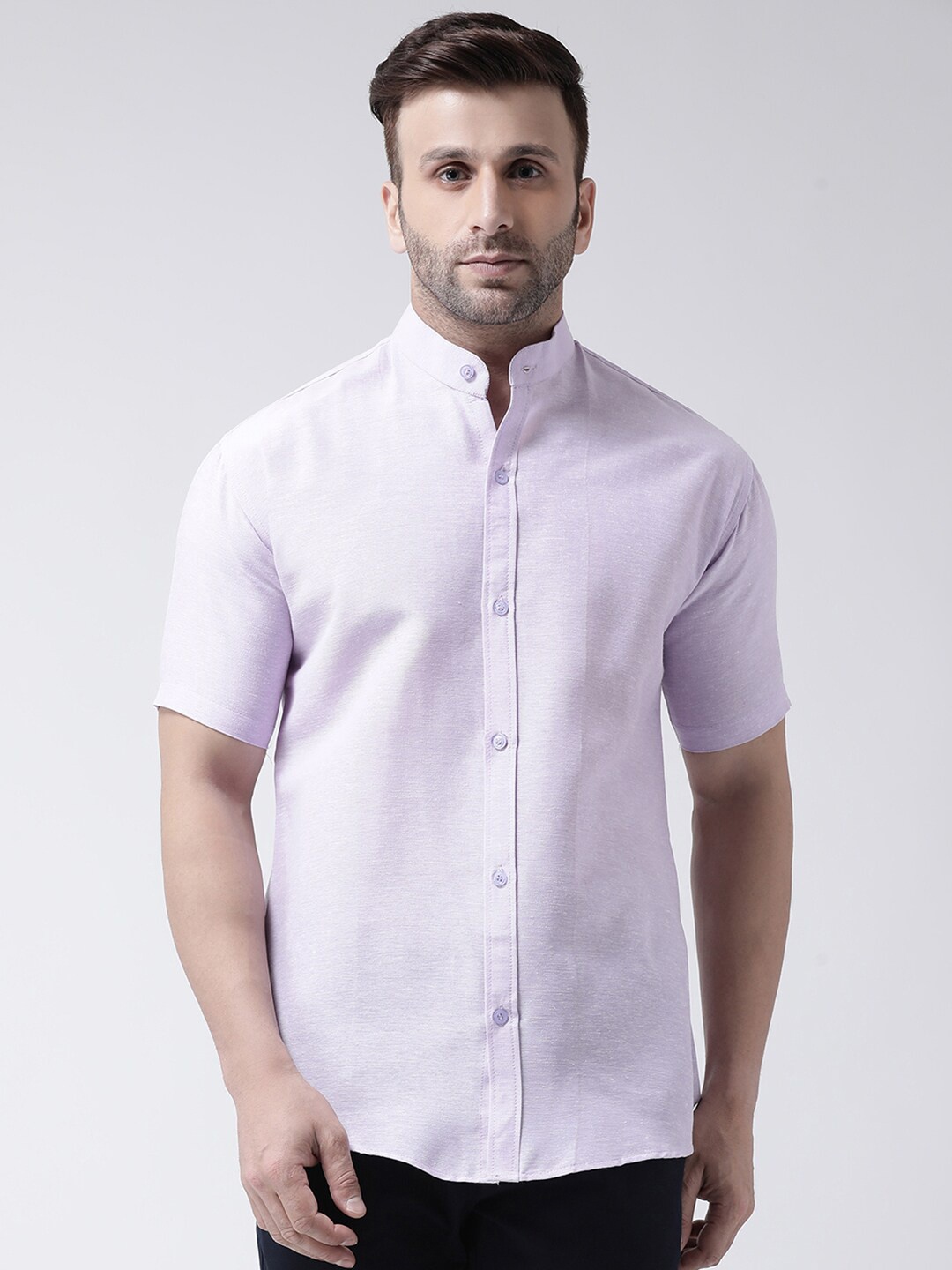 

RIAG Men Lavender Solid Casual Shirt