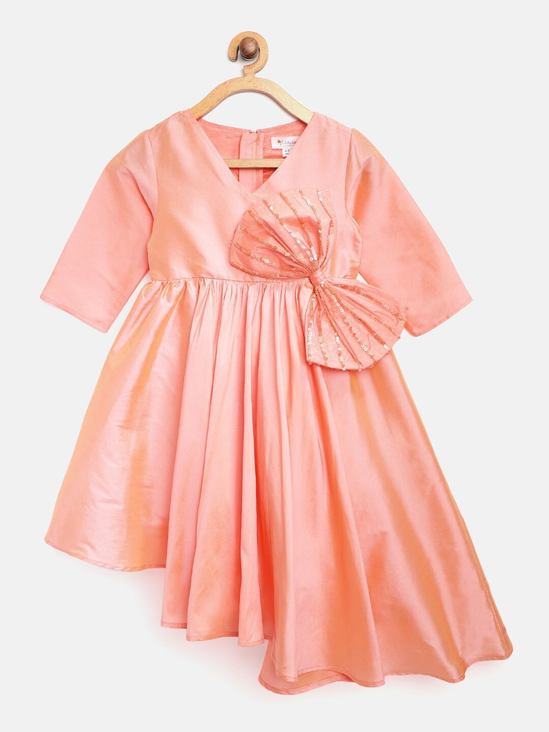 

Jelly Jones Peach-Coloured Asymmetric Dress