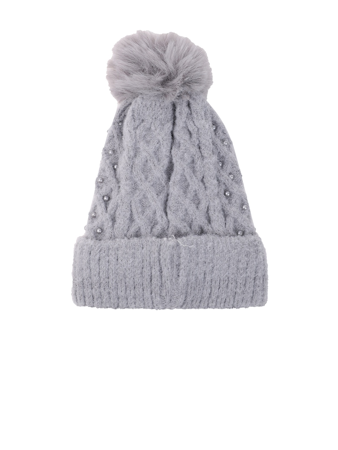 

ELLIS Women Grey Acrylic Beanie