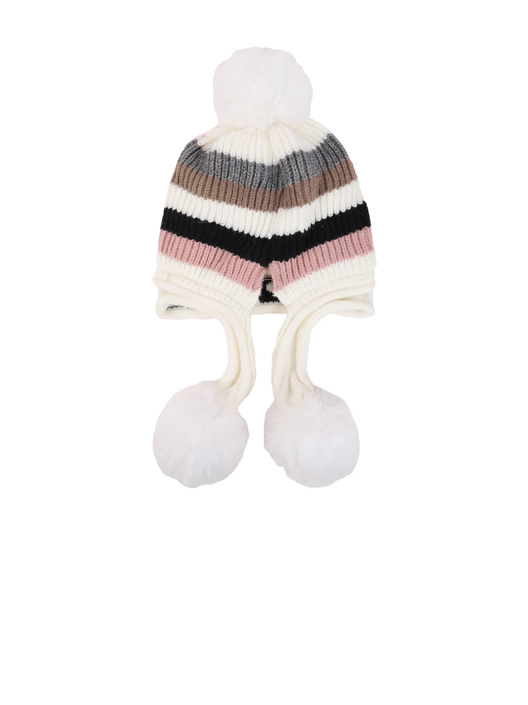 

ELLIS Women Colourblocked Beanie, White