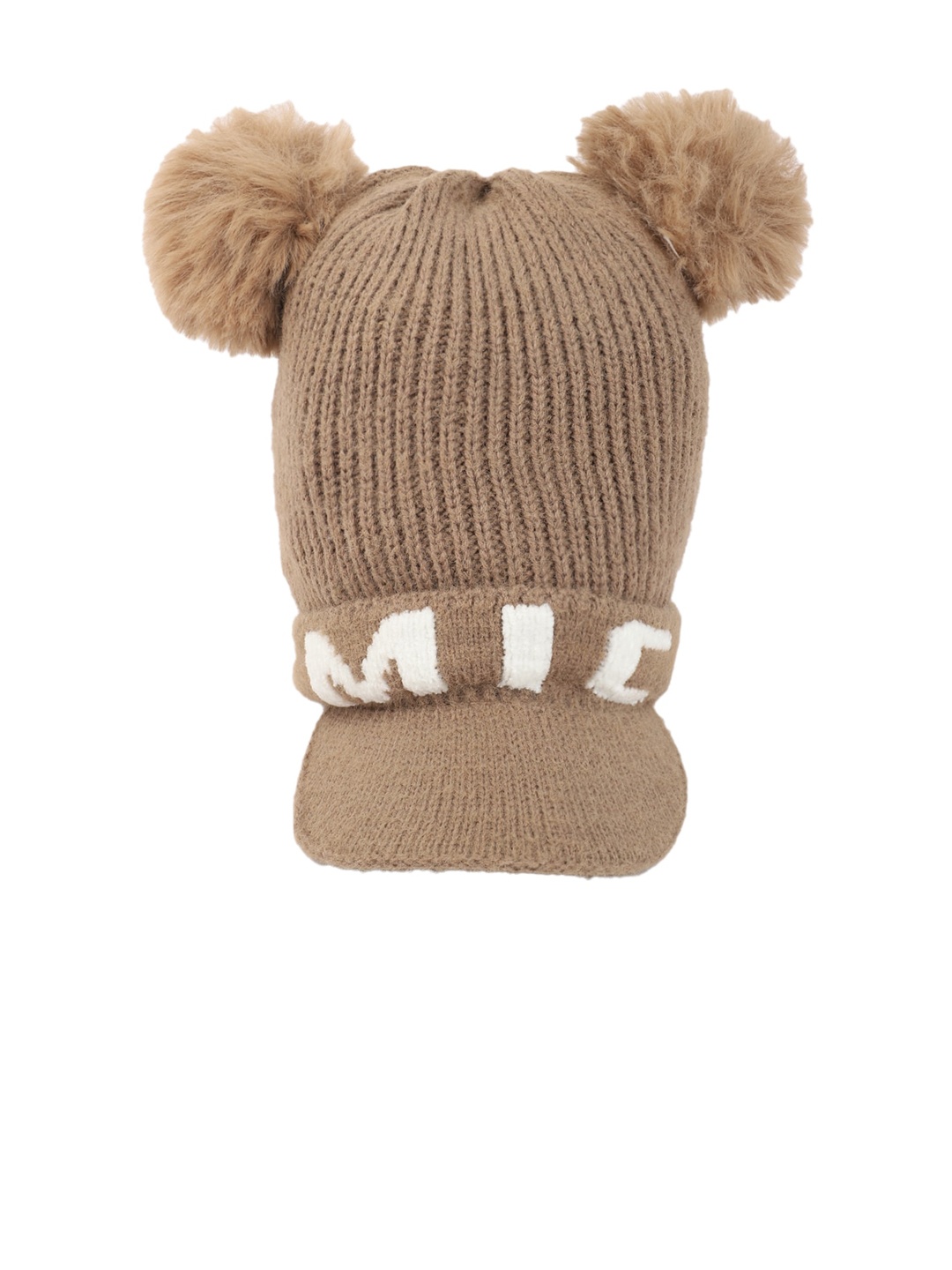 

ELLIS Women Brown & White Acrylic Beanie