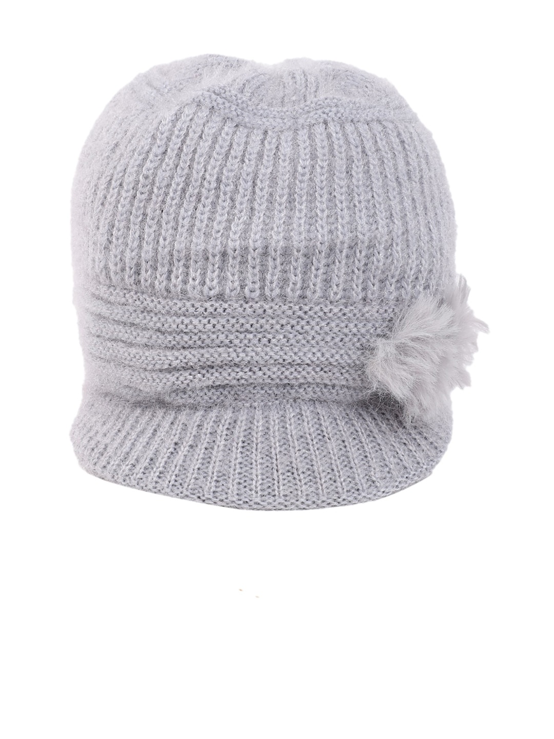 

ELLIS Women Grey Acrylic Beanie