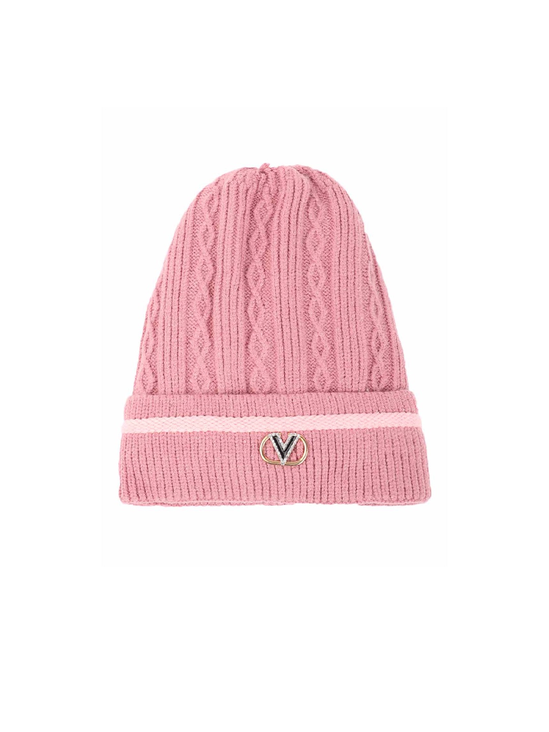 

ELLIS Women Pink Self-Design Beanie