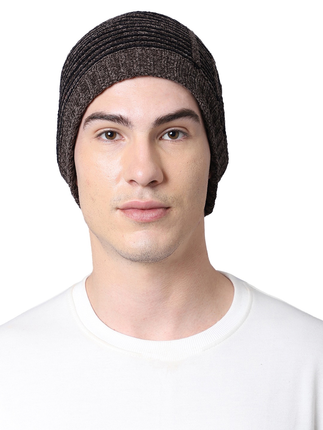 

ELLIS Men Solid Beanie, Brown