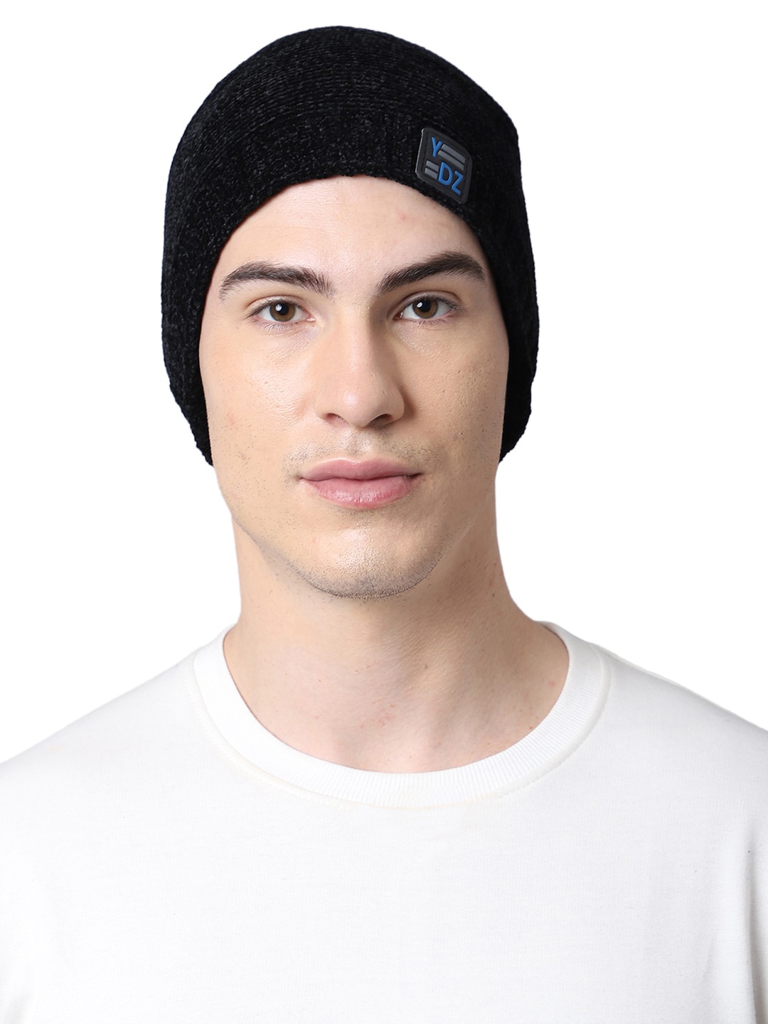 

ELLIS Men Black Self-Design Beanie
