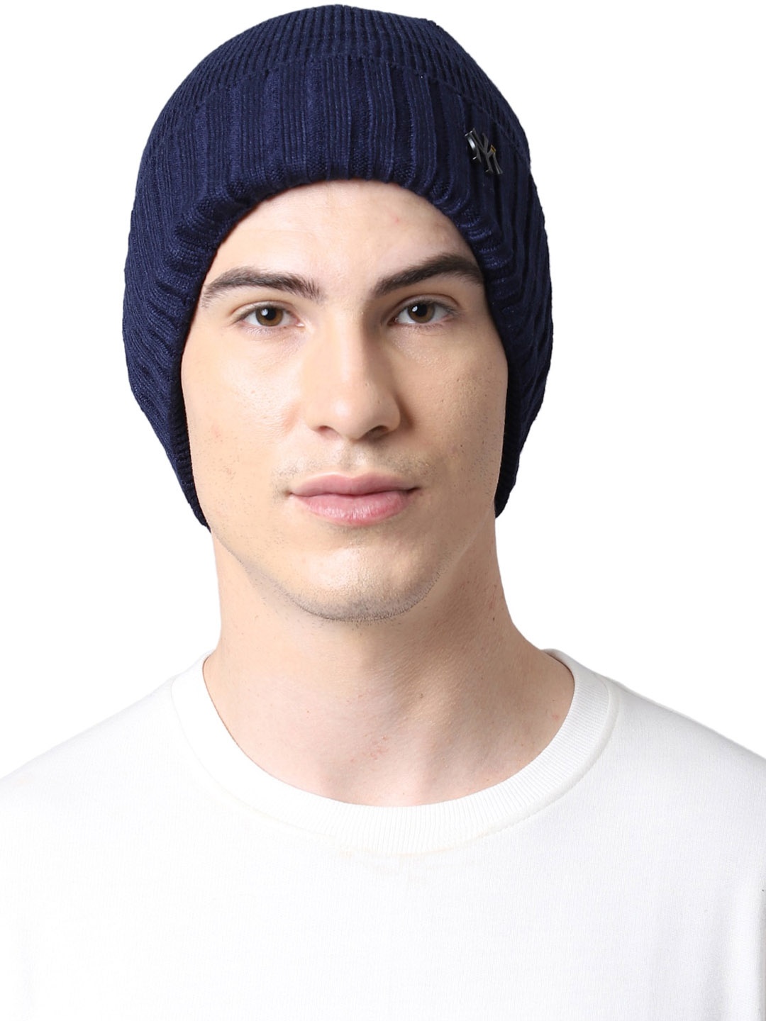 

ELLIS Men Blue Self-Design Beanie