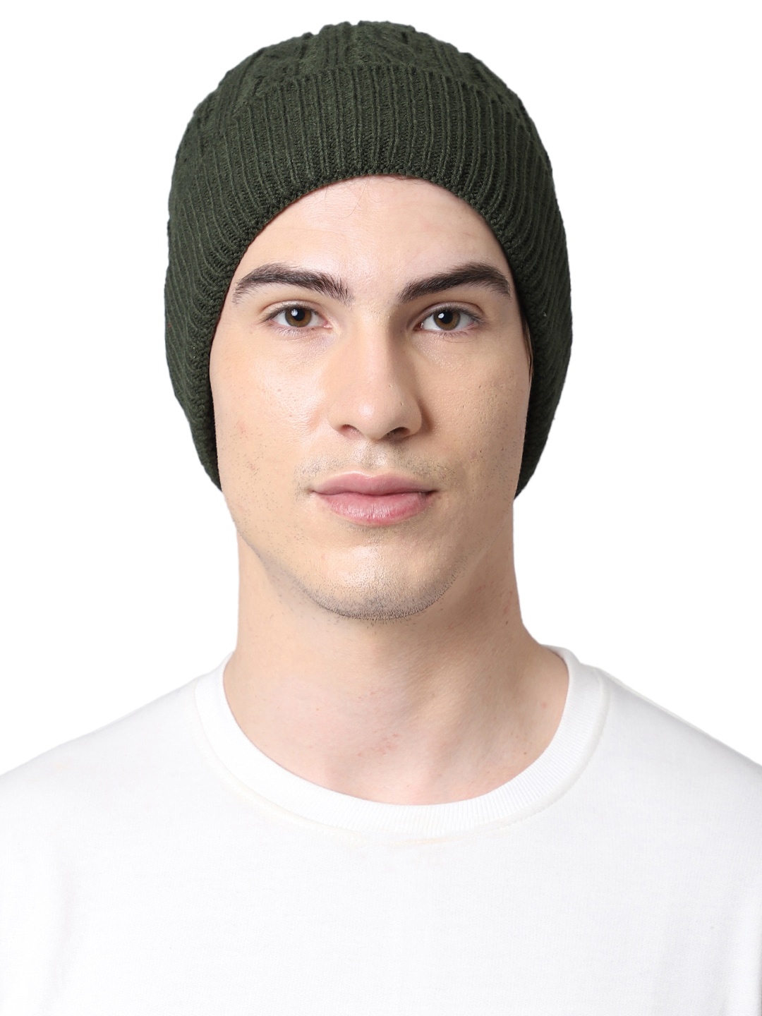 

ELLIS Men Solid Beanie, Green