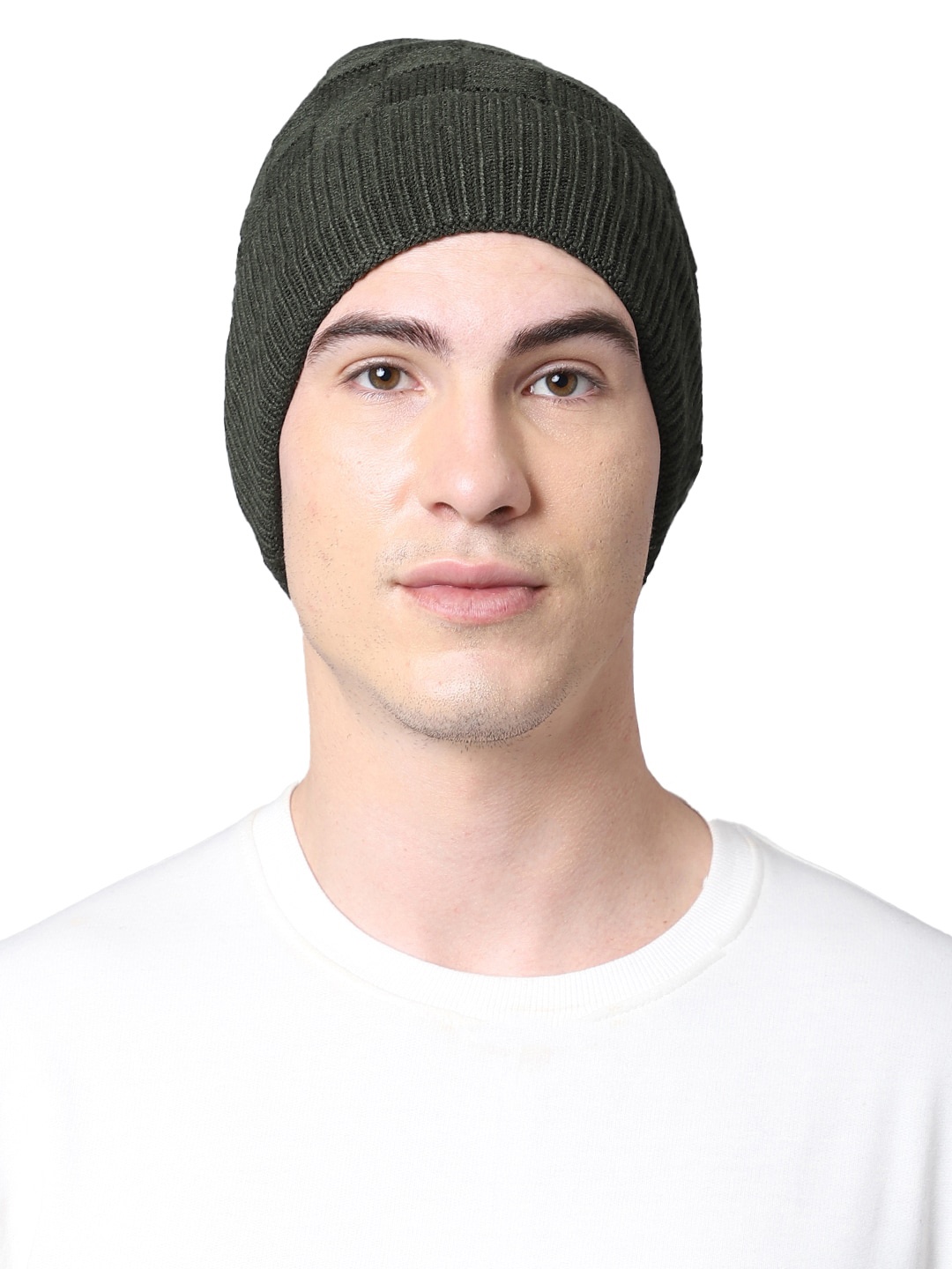 

ELLIS Men Solid Beanie, Green