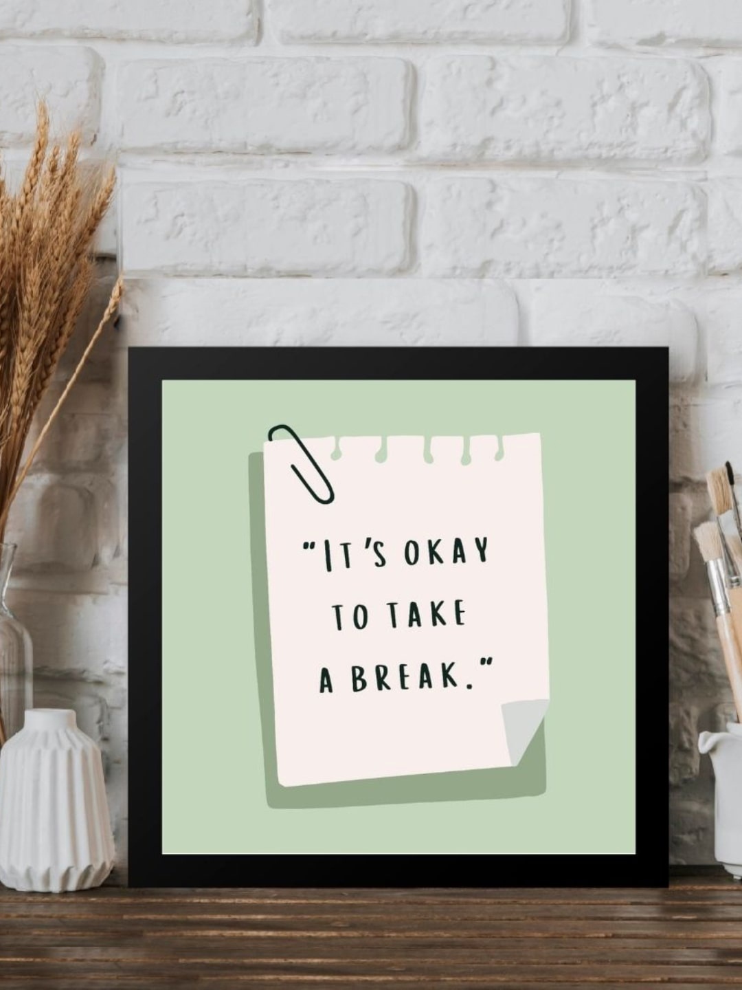 Gathari Green Motivational Quotes Wall Art