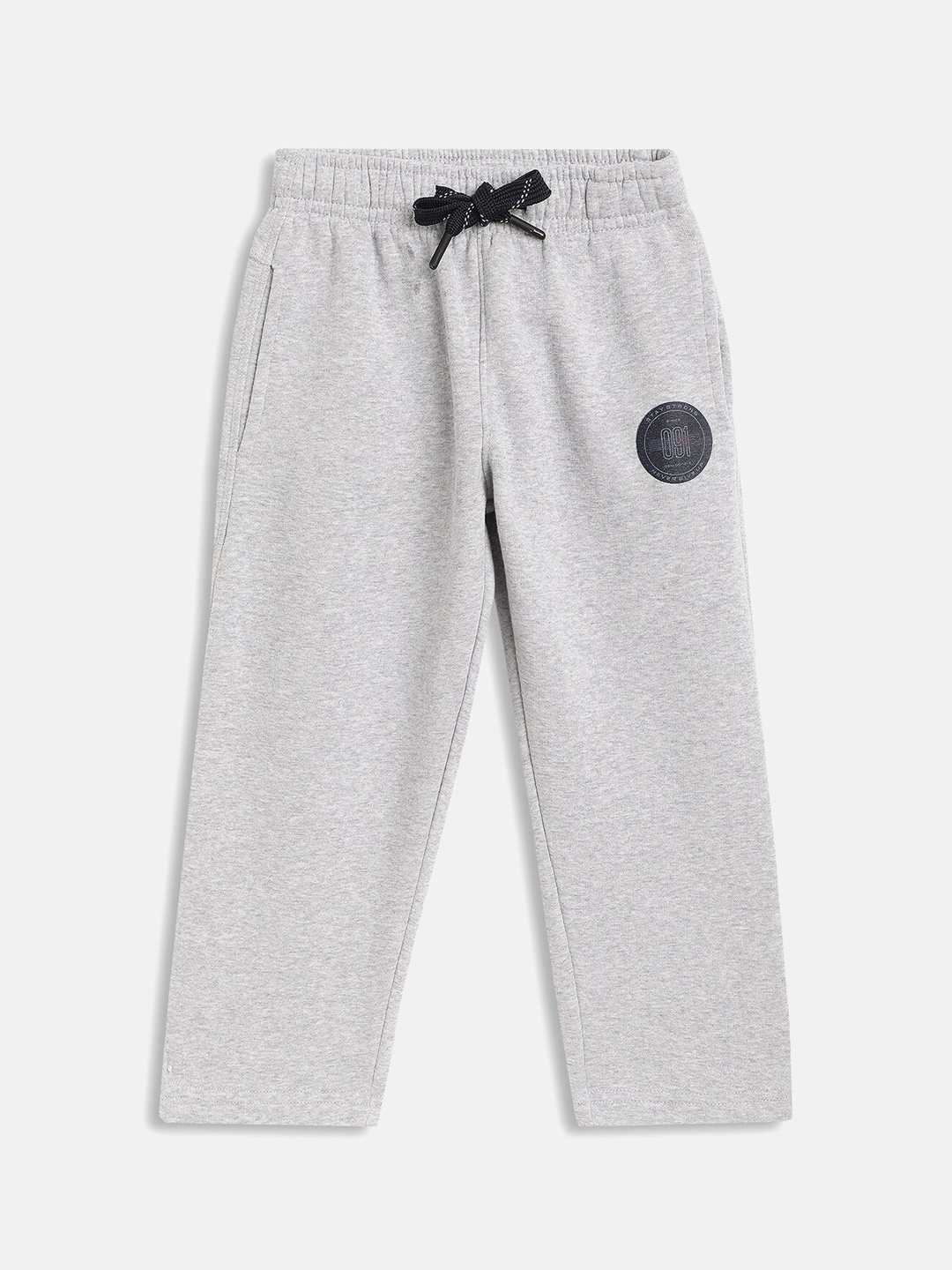 

Octave Boys Grey Solid Cotton Drawstring Track Pants