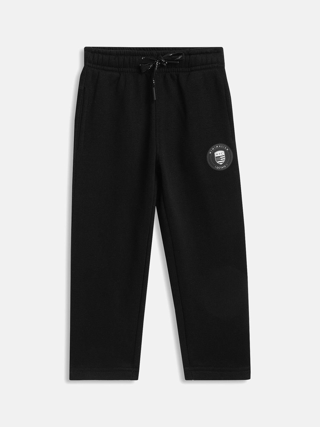 

Octave Boys Navy Blue Solid Cotton Drawstring Track Pants