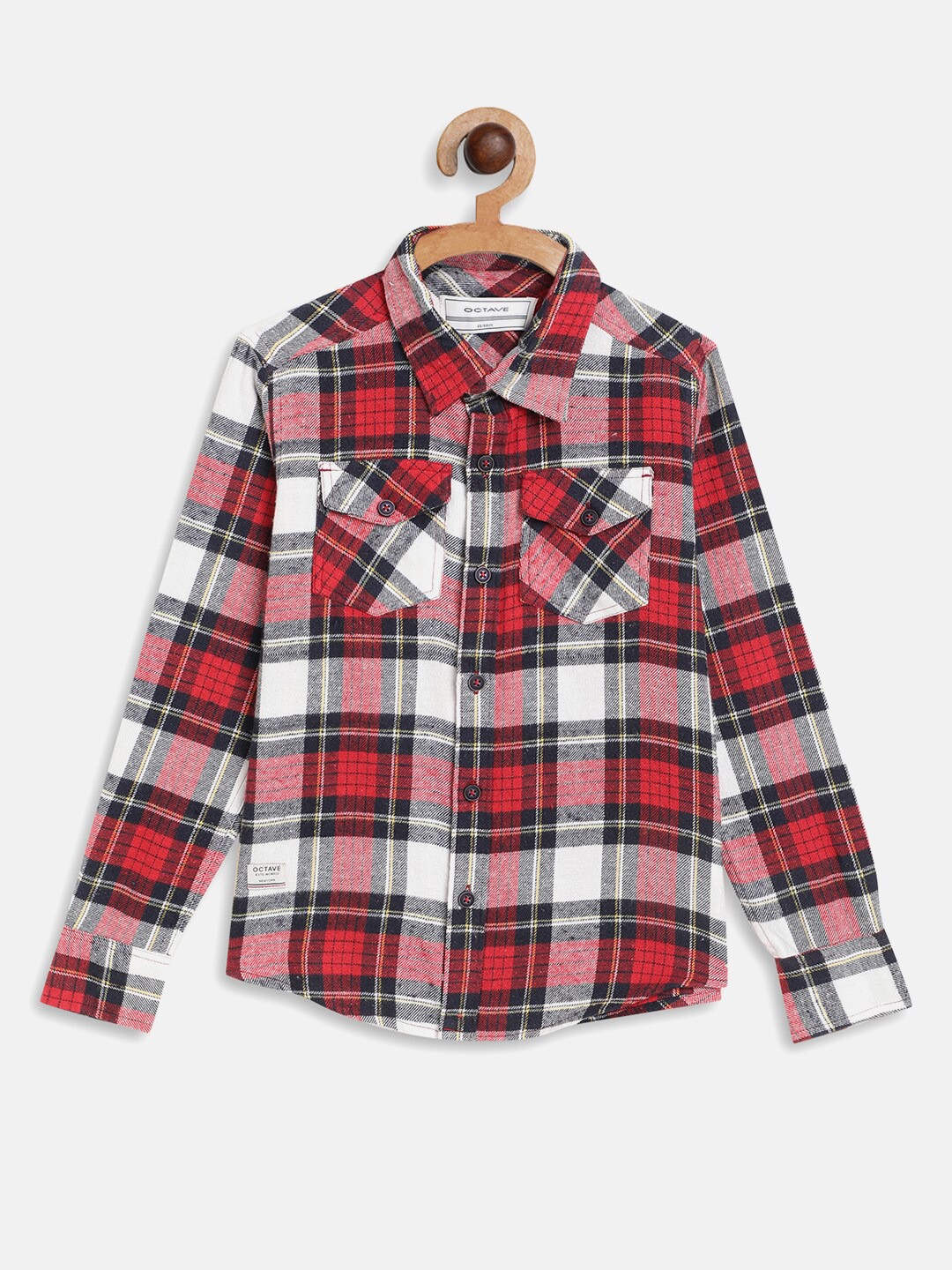 

Octave Boys Maroon Tartan Checked Casual Shirt