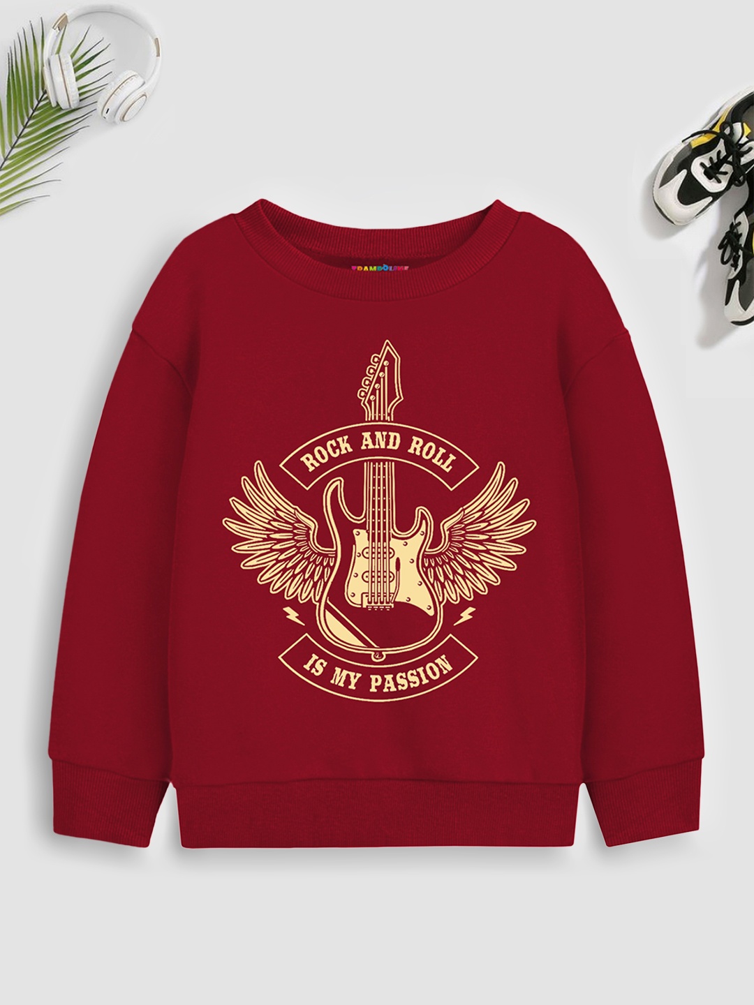 

Trampoline Boys Maroon Printed Sweatshirt