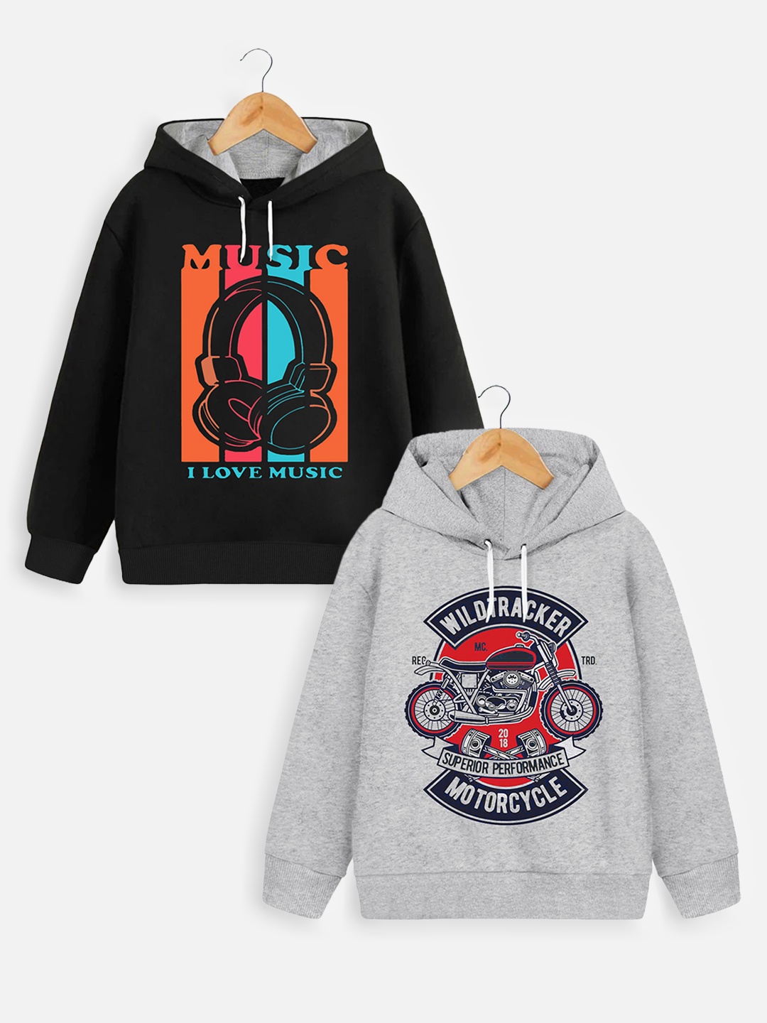 

Trampoline Boys Grey Printed Hooded Sweatshirt